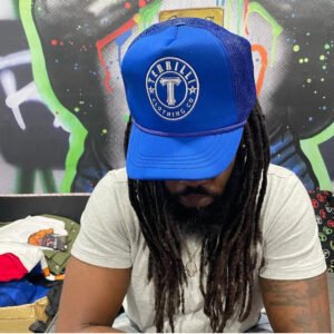 terrilli clothing co blue foam trucker hat