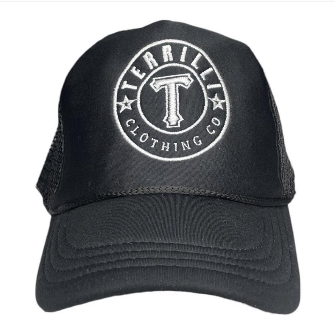 terrill clothing co black trucker hat