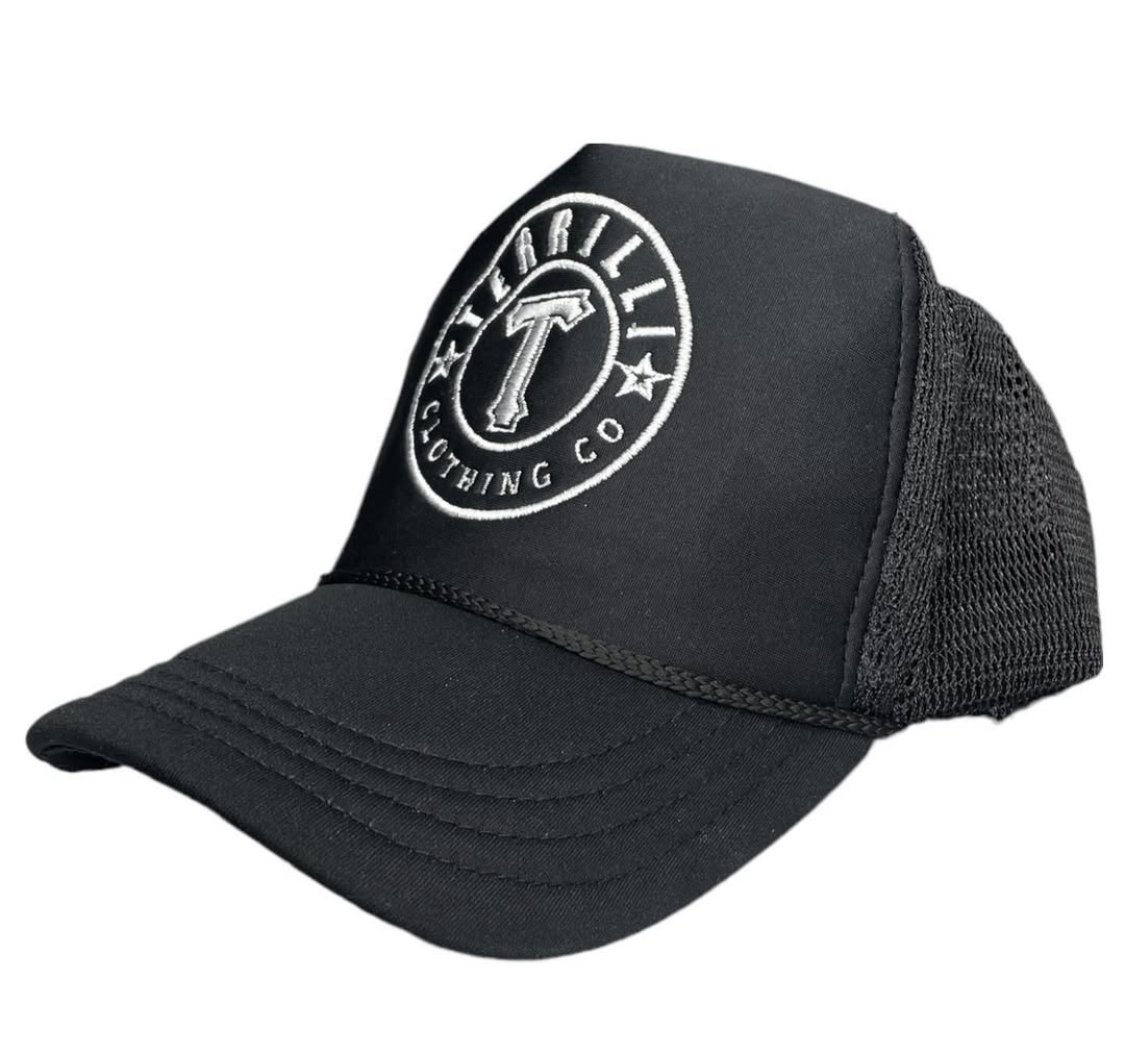 terrill clothing co black trucker hat